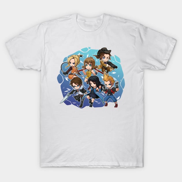 Fanart Final Fantasy 8 Squad Chibis T-Shirt by Xar623